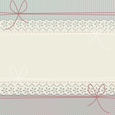 Lace frame with polka dots and lines