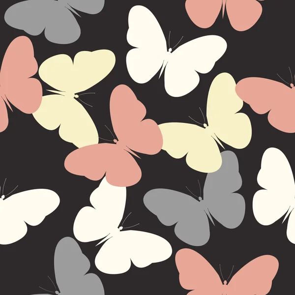Elegant pattern with cute butterflies — ストックベクタ