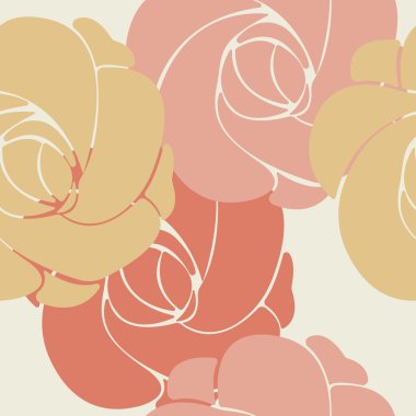 Şirin gül ile sonsuz desen