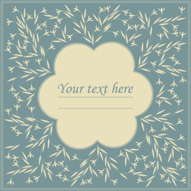 Perfect retro frame with flowers for wedding invitation