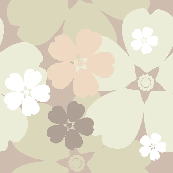 Lindo patrón sin costura con flores — Vector de stock