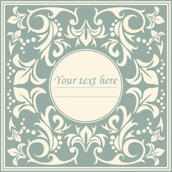 Elegant circle frame with classic ornament