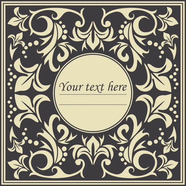 Perfect circle frame with vintage ornament