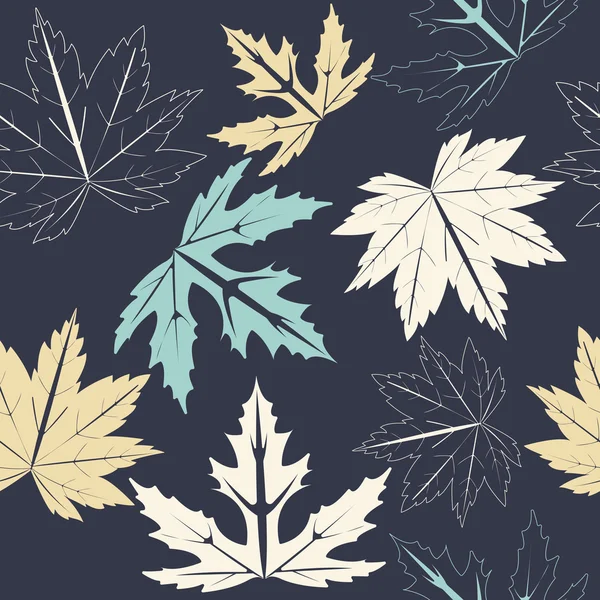 Stílusos varrat nélküli mintát, az őszi levelek — Stock Vector