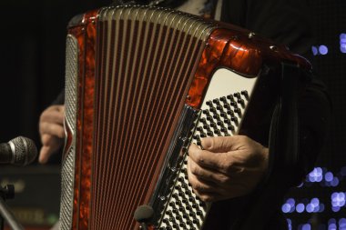 Parmak klavye ile Akordeon çalan