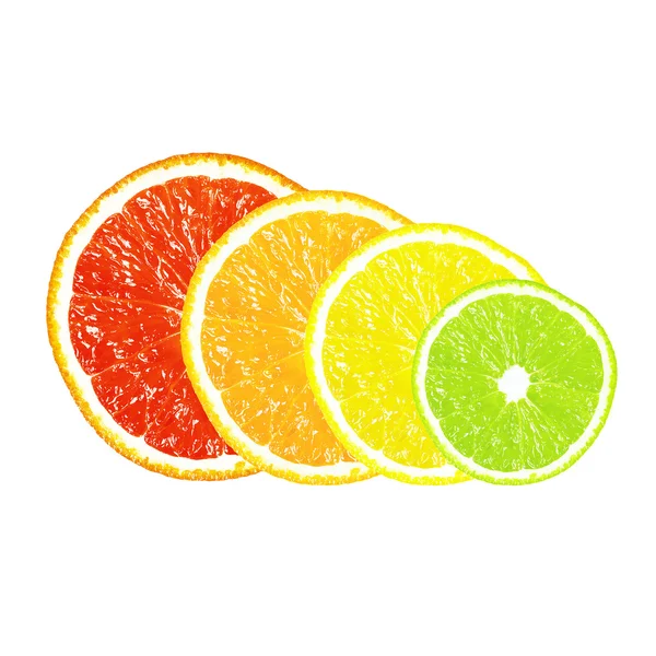 Half of citrus on a white background — Stock Photo, Image