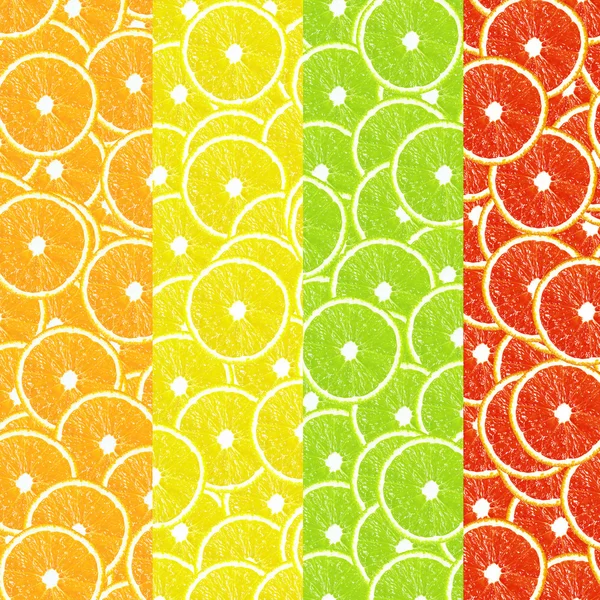 Bright, colorful, set of backgrounds citrus — Stock Photo, Image