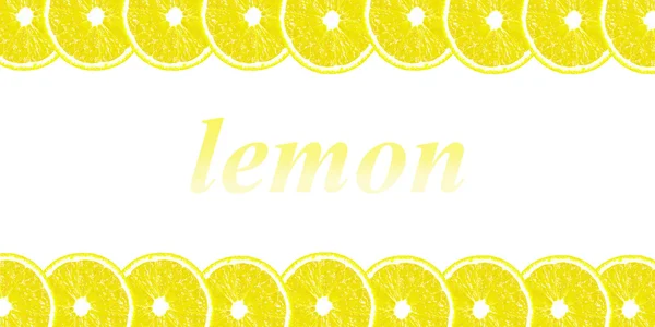 Lemon halves background with space for text on a white backgroun — Stock Photo, Image