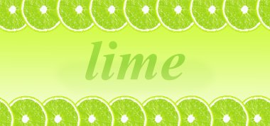 Kireç yarıyı da arka plan beyaz bir arka plan üzerinde metin için yer ile