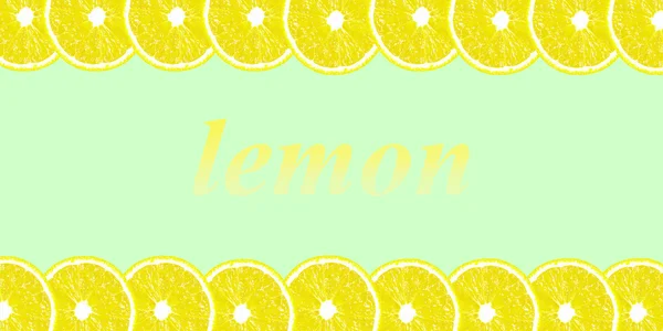 Lemon halves background with space for text on a white backgroun — Stock Photo, Image