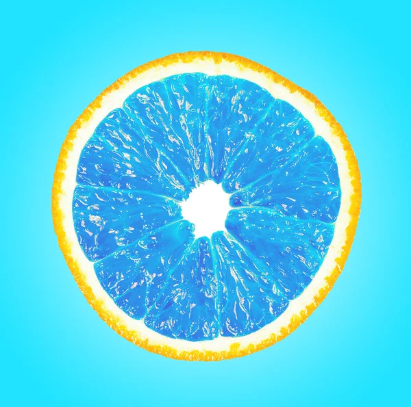 Ungewöhnliches Orange-Blau auf blauem Hintergrund — Stockfoto