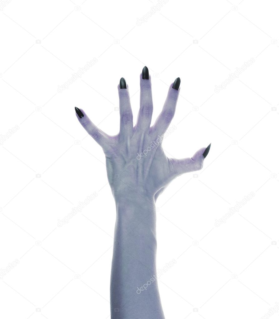 Terrible monster hand to create a collage on the theme of halloween