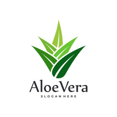 taze aloe vera logo kavramı