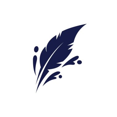 Tüy logosu, lüks tüy vektör sembolü