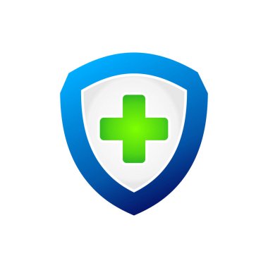 Tıbbi koruma kalkanı logosu kavramı