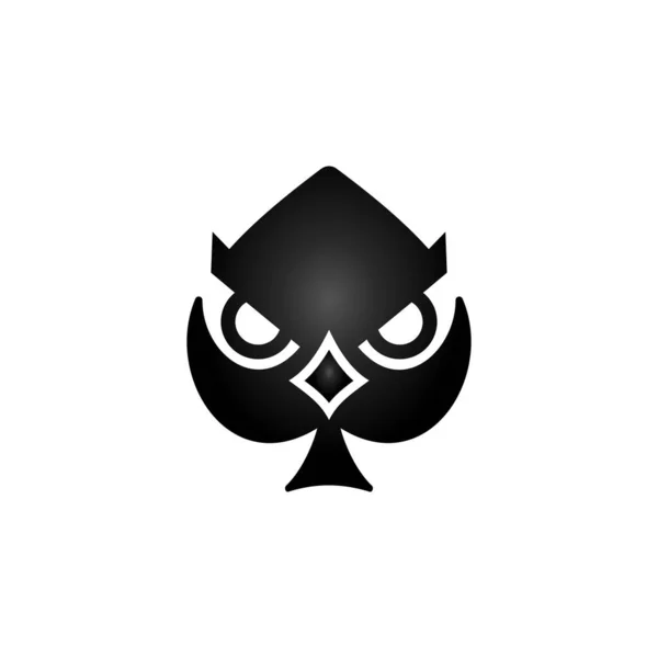 Logo Poker Burung Untuk Templat Logo Kasino - Stok Vektor