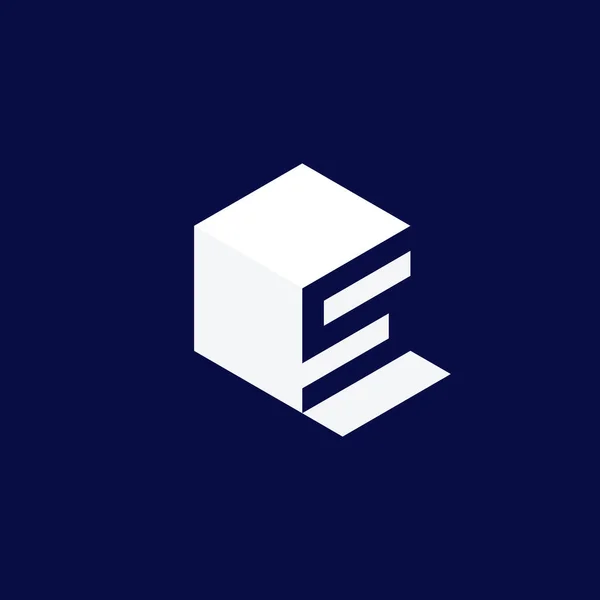 Logo Boxu Písmenem Abstraktním — Stockový vektor
