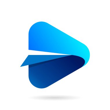 medya uçak konsepti ile logo oynar