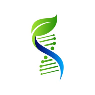 DNA beslenme yaprağı logosu kavramı