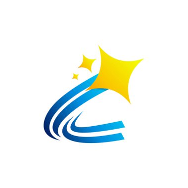 yıldız harfi c logo kavramı
