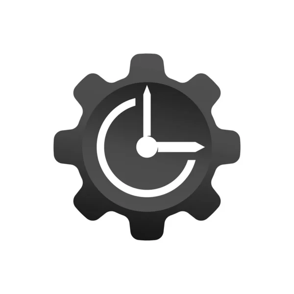 Reloj Engranaje Vector Tiempo — Archivo Imágenes Vectoriales