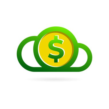 Modern konseptli bulut para logosu