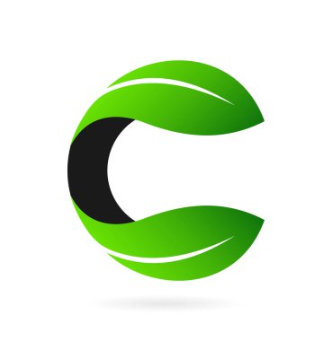 Yaprak harfi c logo sembolü