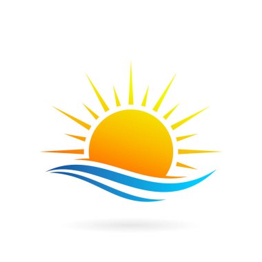 Güneş ve hava şekilleri, güneş logosu tasarımı