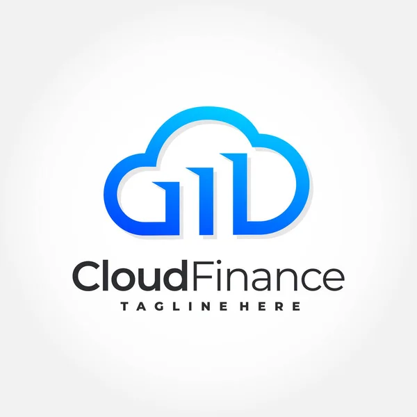 Cloud Finance Logo Financiering Technologie Logo — Stockvector