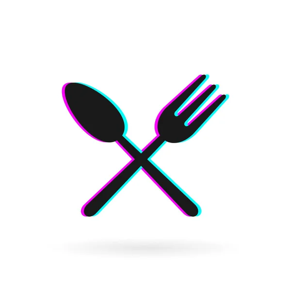 Symbole Équipement Alimentaire Avec Concept Ombre — Image vectorielle