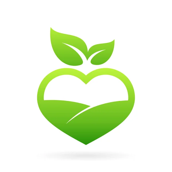 Logo Amoureux Ferme Dans Style Dégradé — Image vectorielle