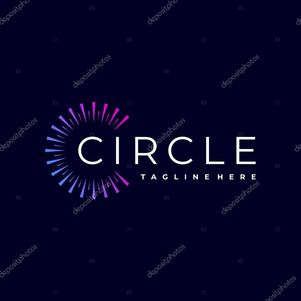 Spark circle logo design template