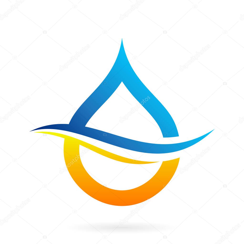 water heater logo design template