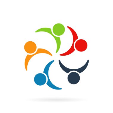 çember insanları logo şablonunu çalıştırır