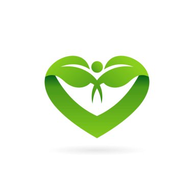 İyilik logosu aşk sembolü oluşturuyor.