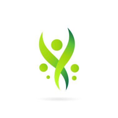 insanlar sağlıklı vektör logosu tasarımı
