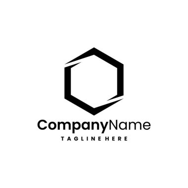 Altıgen vektör logo tasarım şablonu