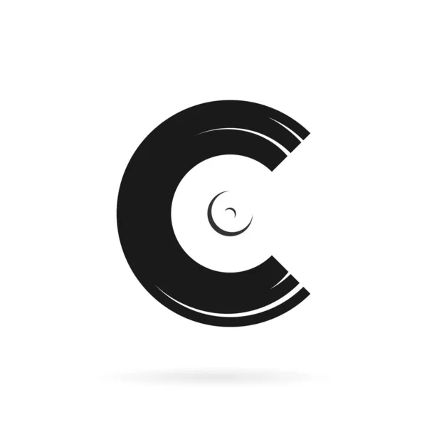 シンバルロゴ形成文字C記号 — ストックベクタ