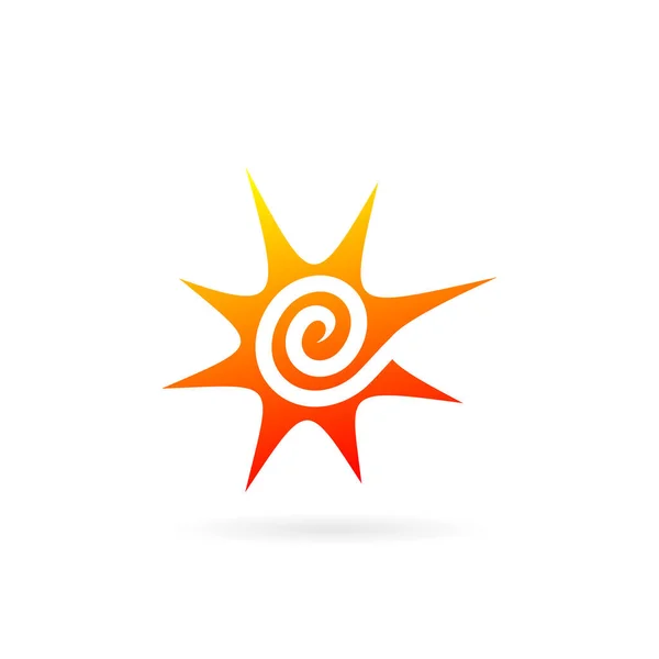 Gnista Logotyp Med Spiralsymbol — Stock vektor