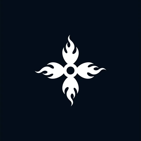Дизайн Логотипа Огненного Цветка — стоковый вектор