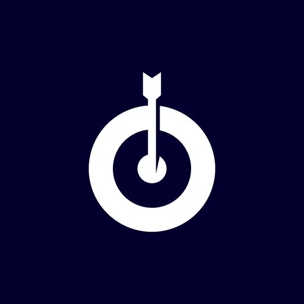 Logo Cible Avec Flèche Dans Symbole Cercle — Image vectorielle