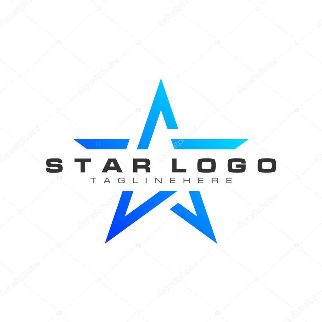 Abstract letter S star logo design
