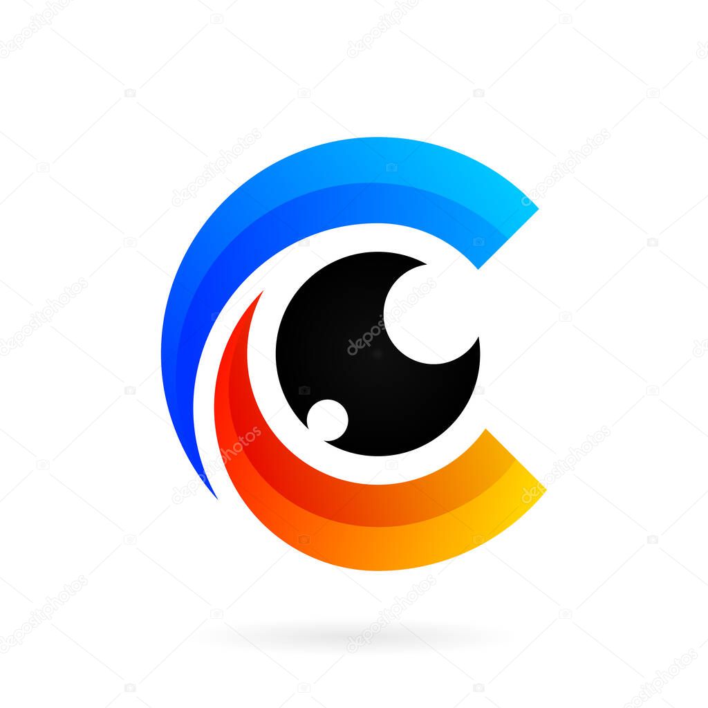 Animal location logo in gradient color style