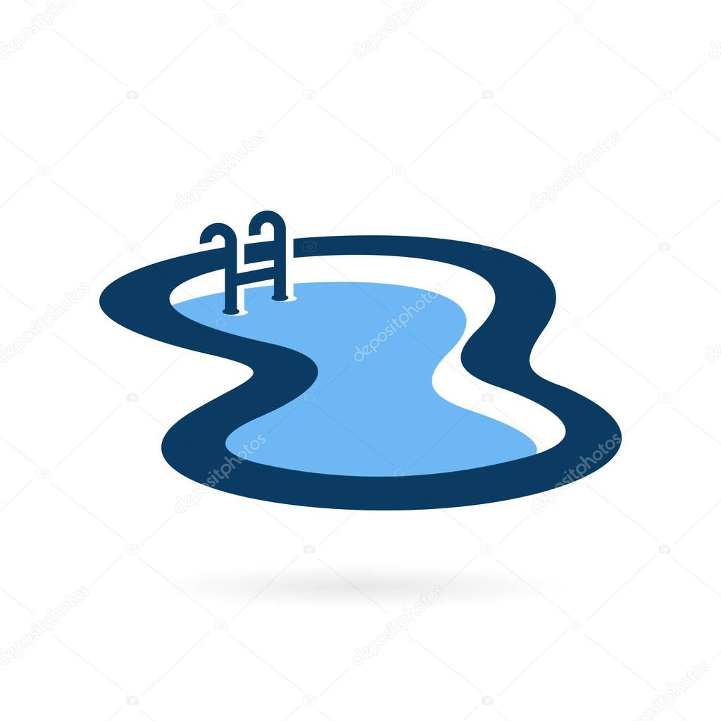 pool logo with modern concept