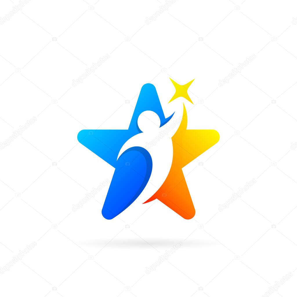star kids vector logo design
