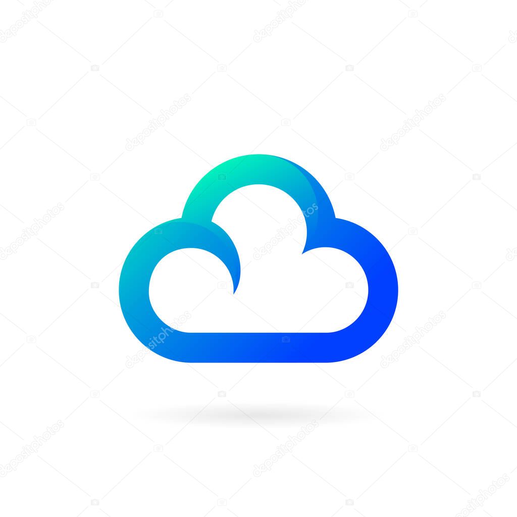 Modern cloud vector logo design