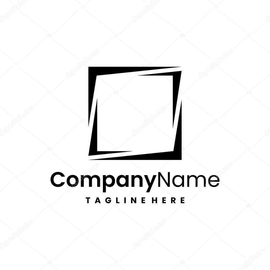 square vector logo design template