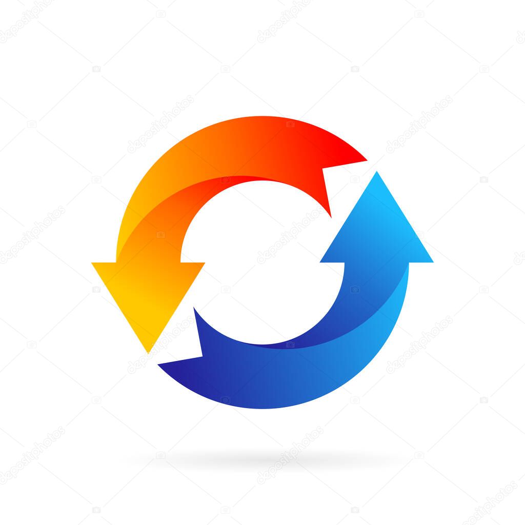 arrow circle symbol logo template
