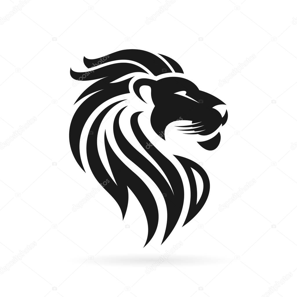 lion head logo design template