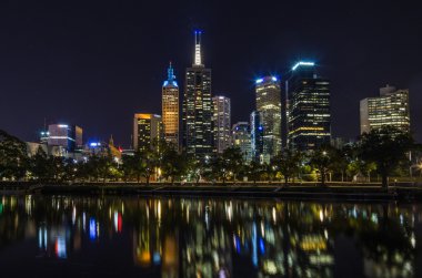Melbourne gece manzarası